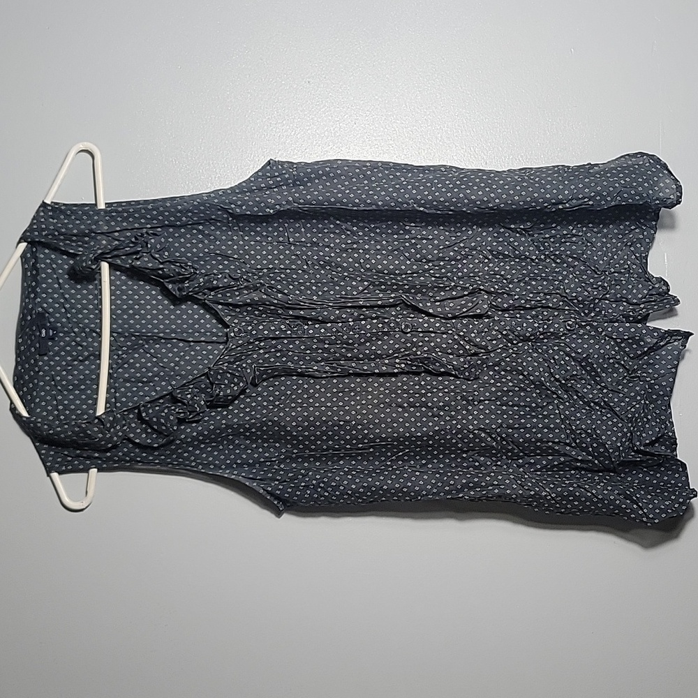 Gap  Mix Silk/ Cotton Bow Blouse Sz Large. Almost see through.